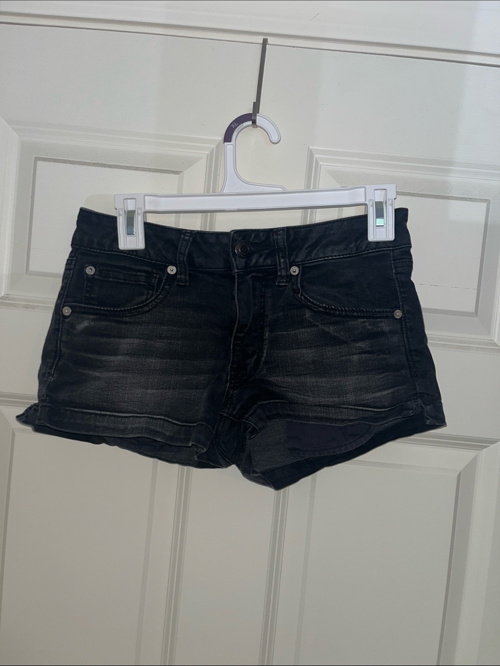 American Eagle Outfitters Black Denim Jean Shorts